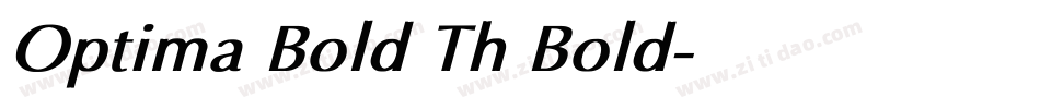 Optima Bold Th Bold字体转换